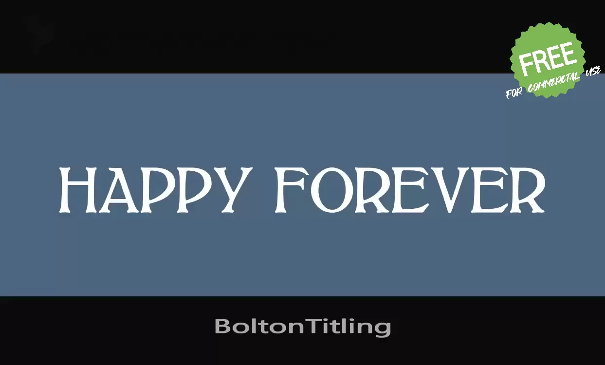 Sample of BoltonTitling