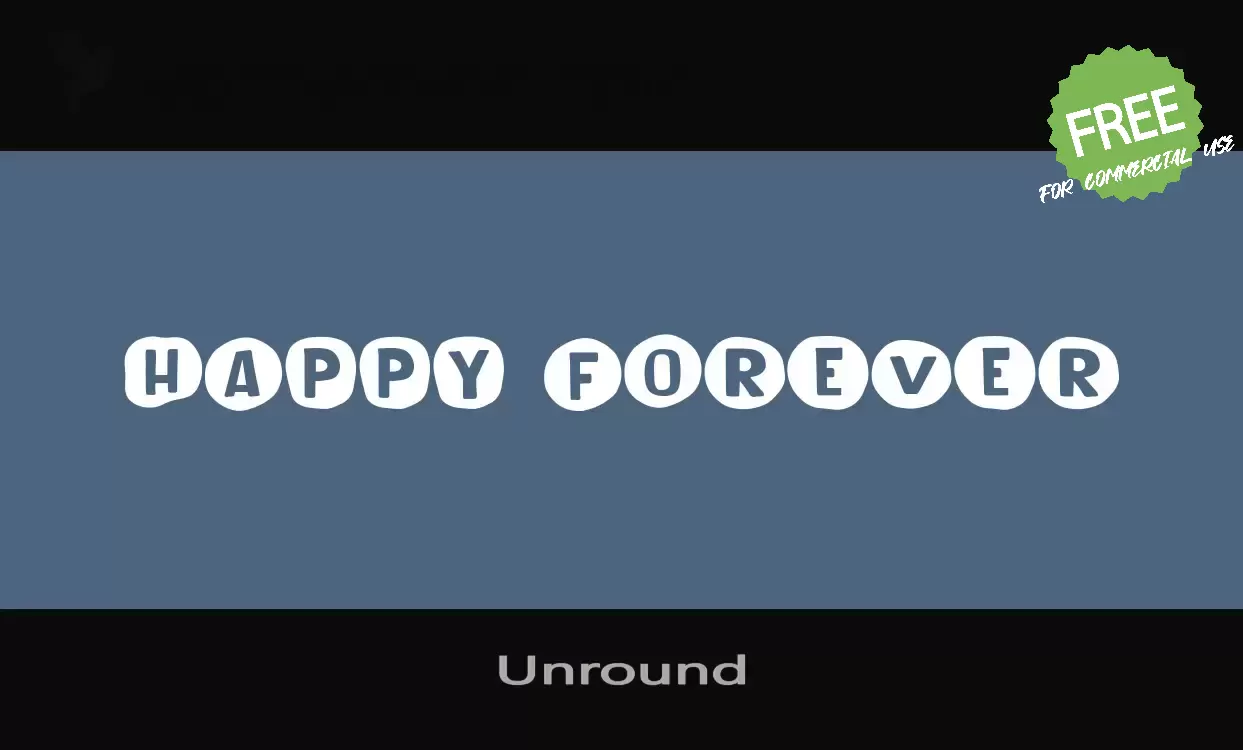 「Unround」字体效果图