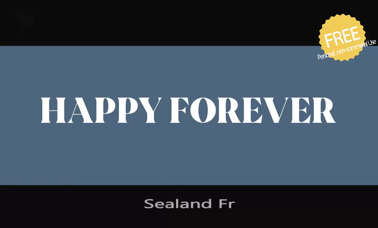 「Sealand-Fr」字体效果图