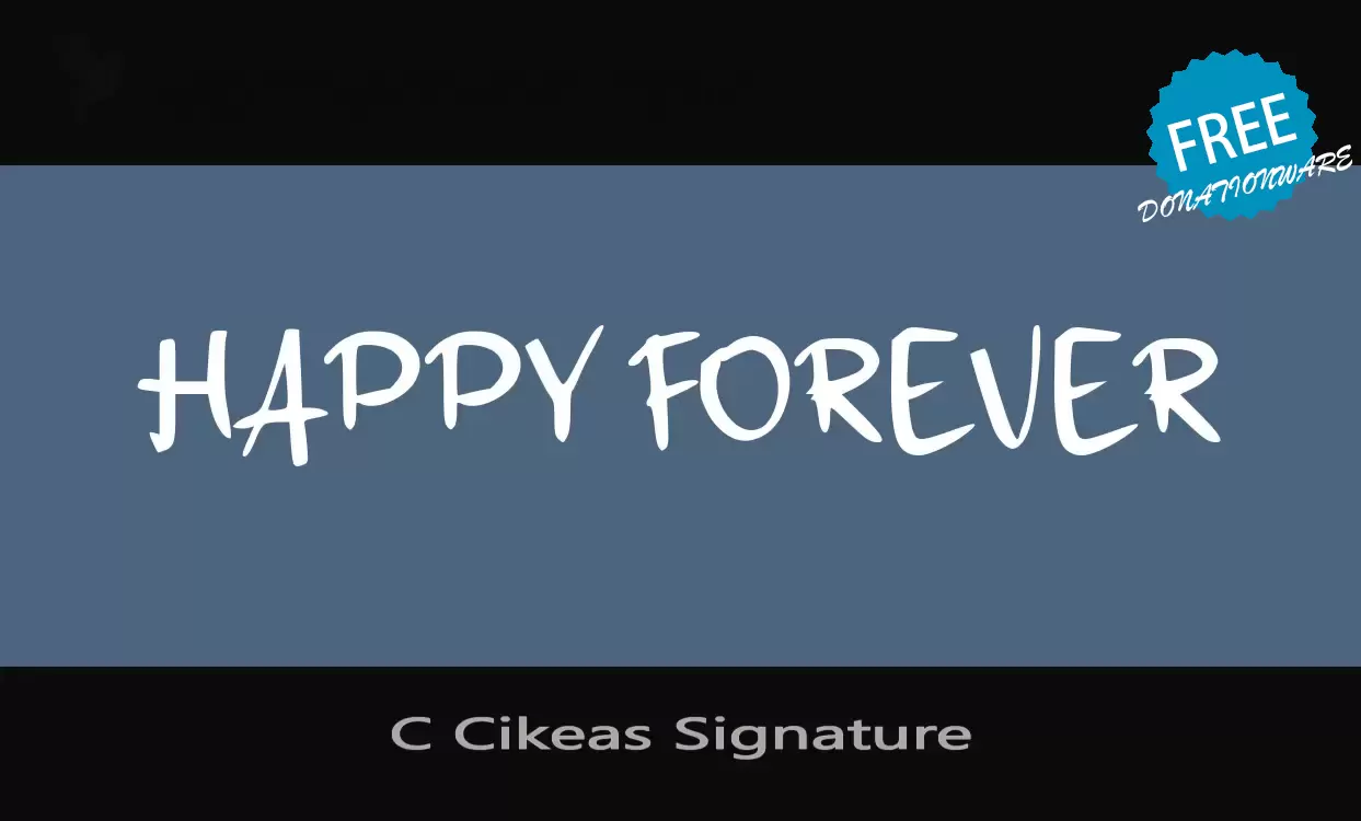 「C-Cikeas-Signature」字体效果图