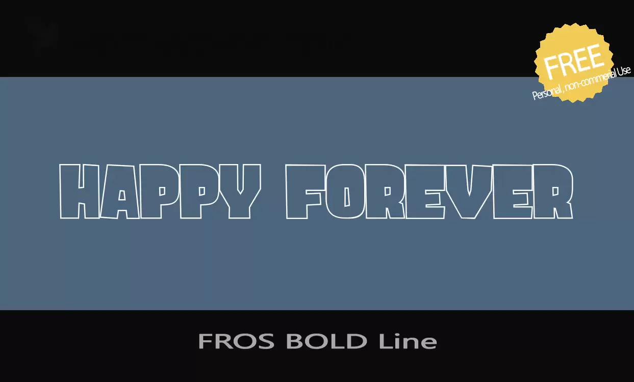 「FROS-BOLD-Line」字体效果图