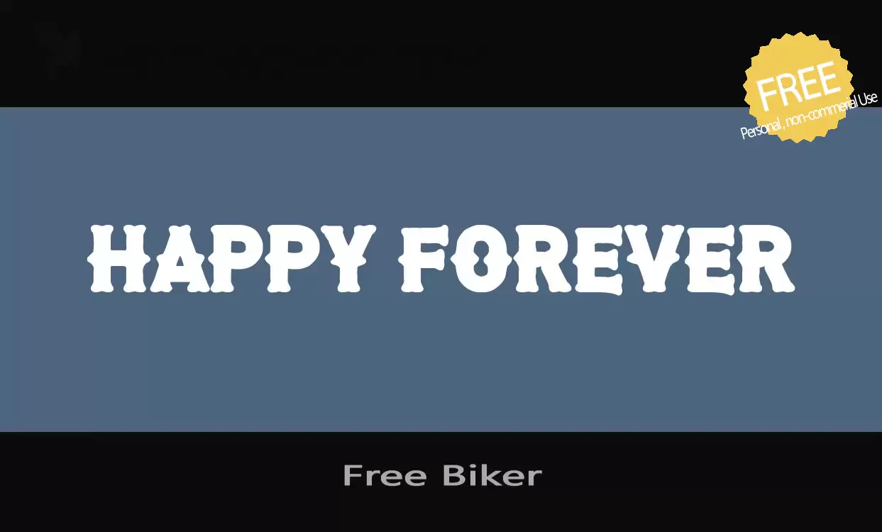 Font Sample of Free-Biker