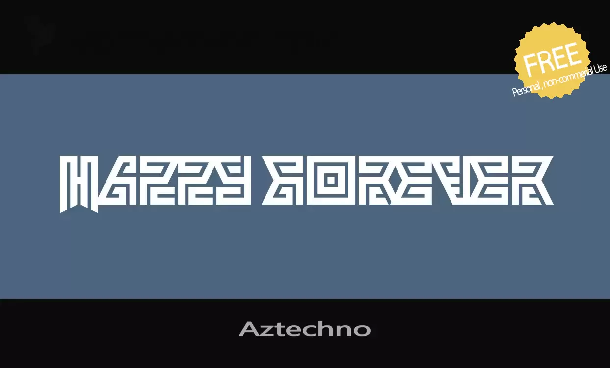 「Aztechno」字体效果图