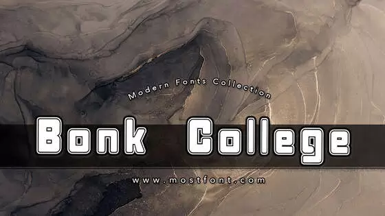 Typographic Design of Bonk-College