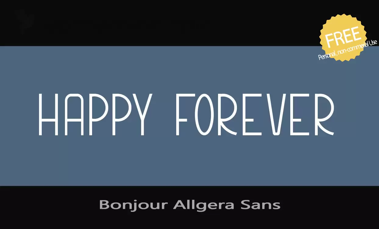 Font Sample of Bonjour-Allgera-Sans