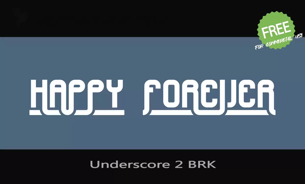 「Underscore-2-BRK」字体效果图