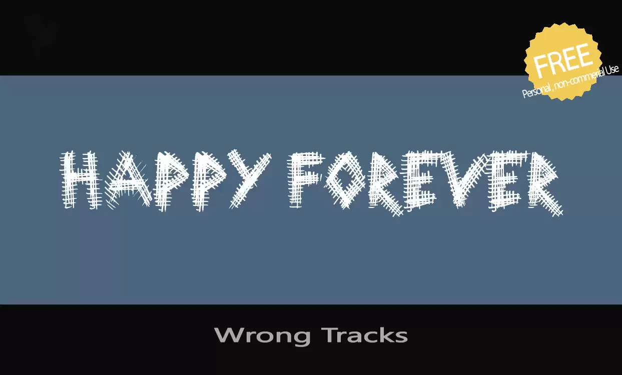 「Wrong-Tracks」字体效果图