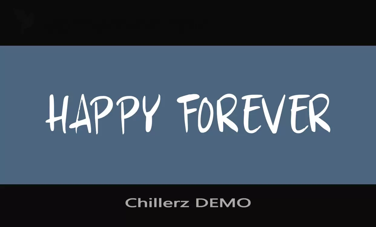 「Chillerz-DEMO」字体效果图