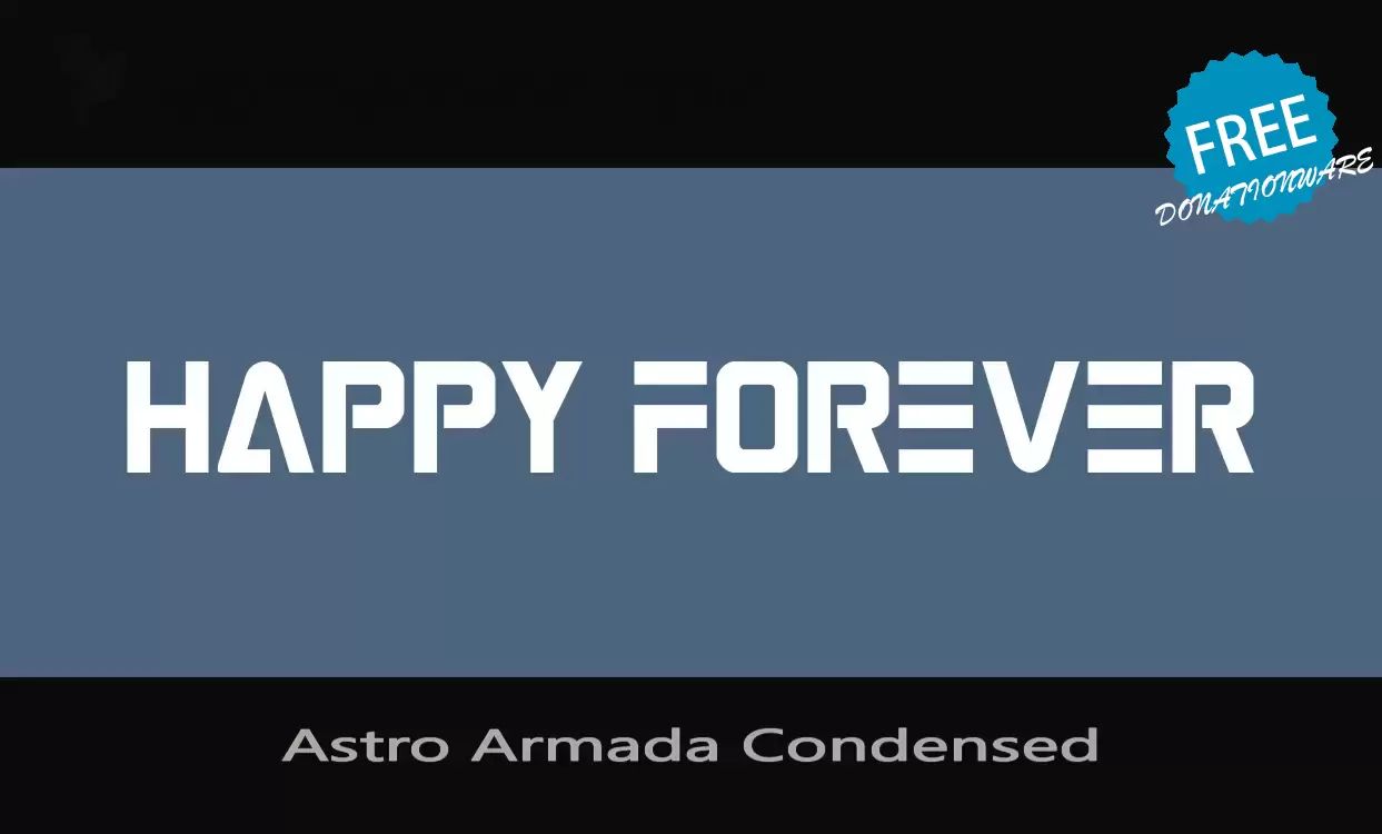 Font Sample of Astro-Armada-Condensed