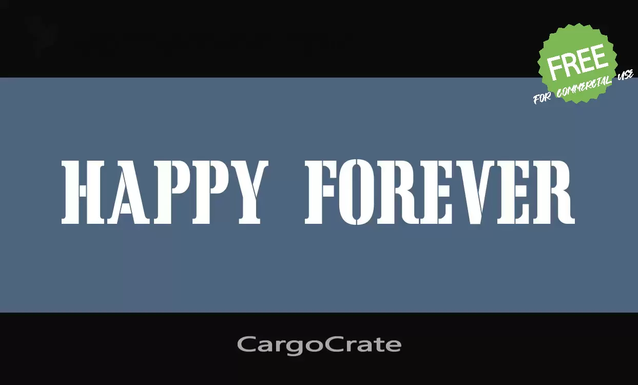 Font Sample of CargoCrate