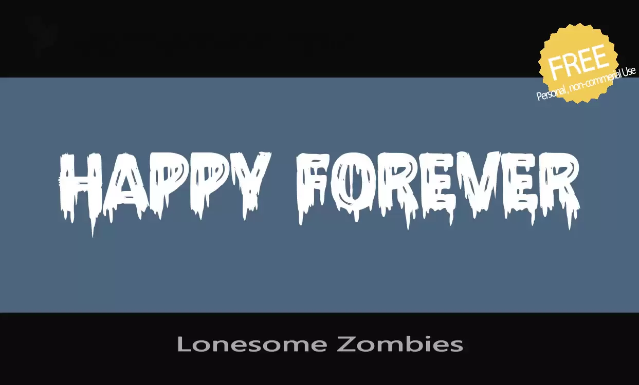 「Lonesome-Zombies」字体效果图