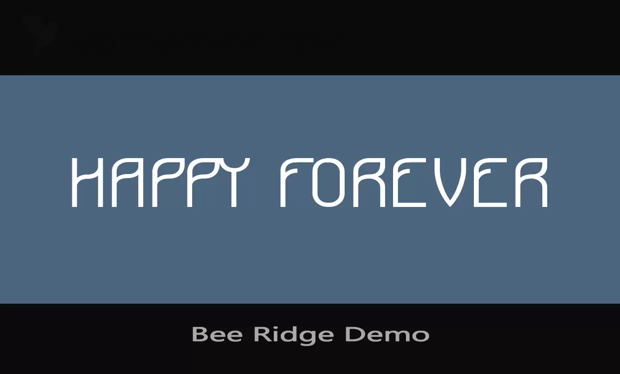 Font Sample of Bee-Ridge-Demo