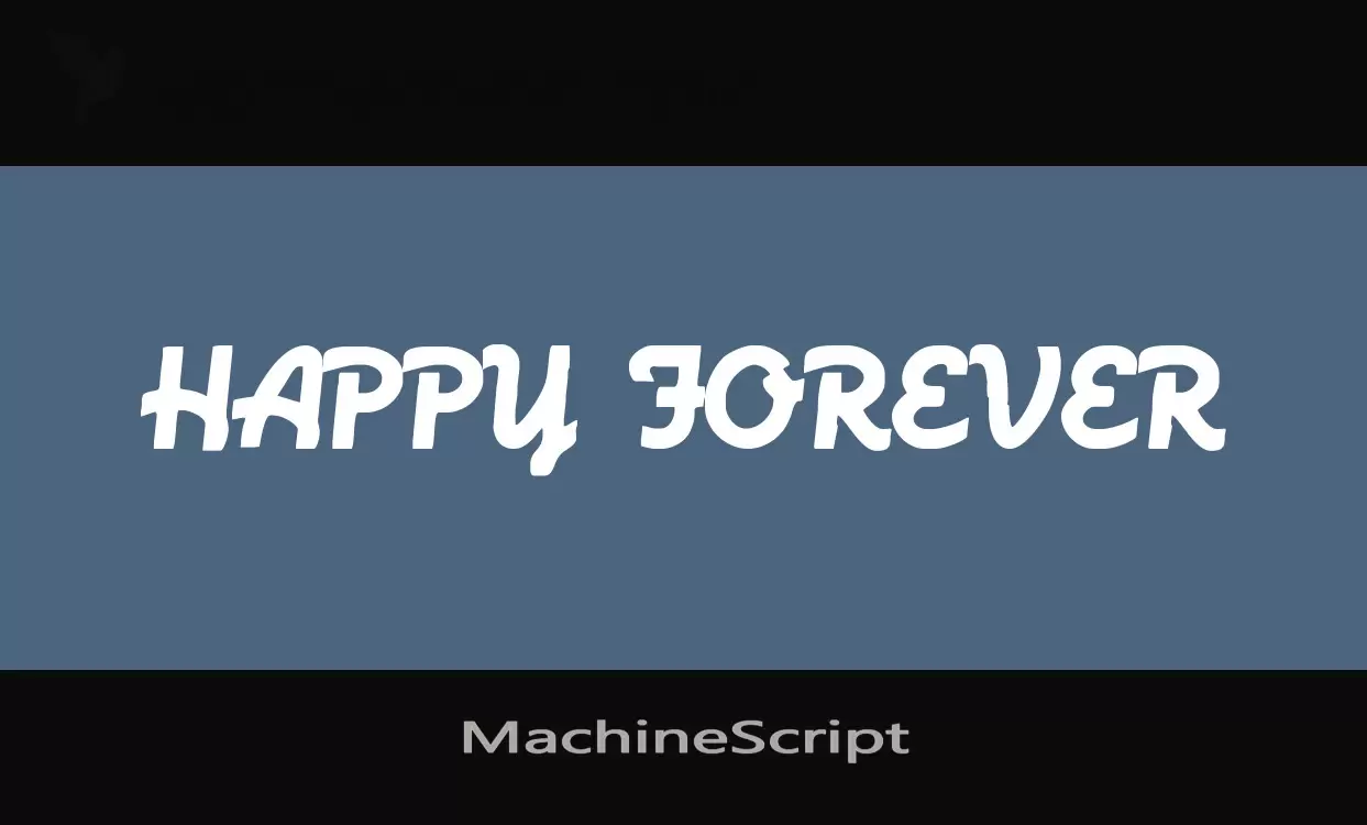 Font Sample of MachineScript