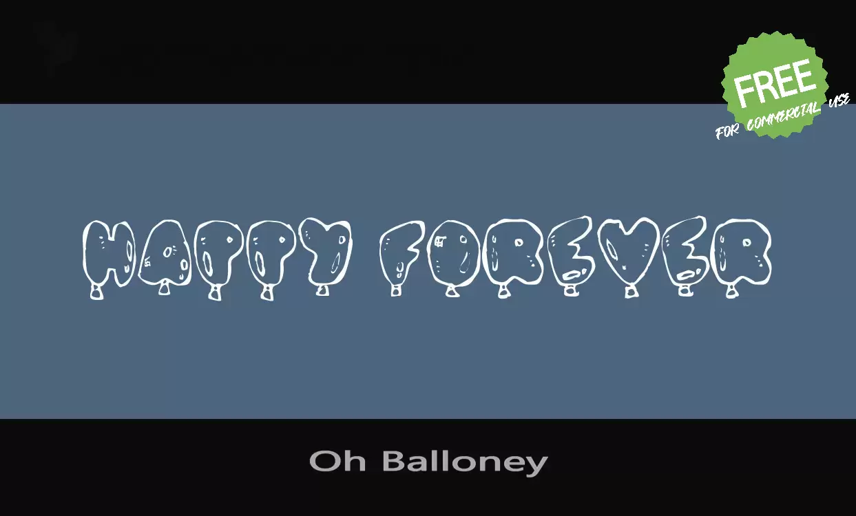 「Oh-Balloney」字体效果图