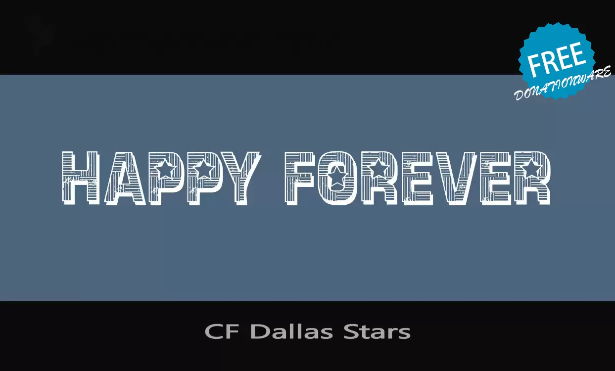 「CF-Dallas-Stars」字体效果图