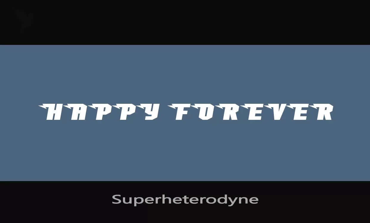 Font Sample of Superheterodyne