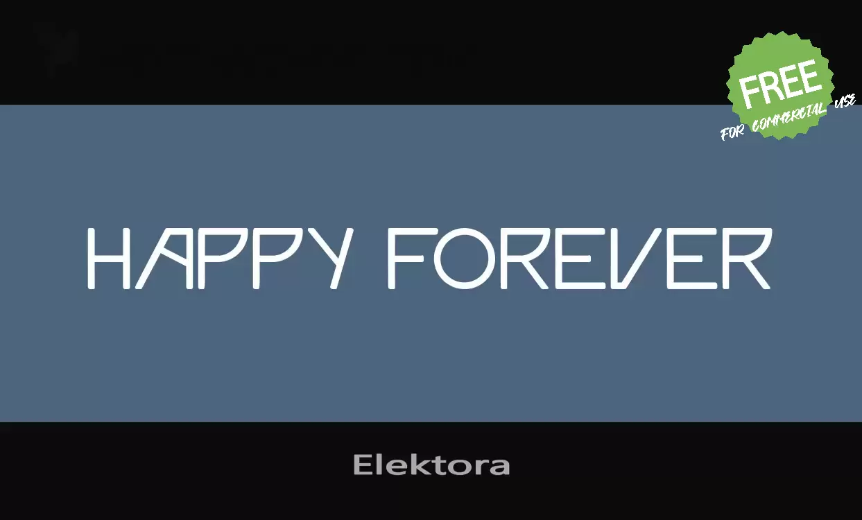 「Elektora」字体效果图