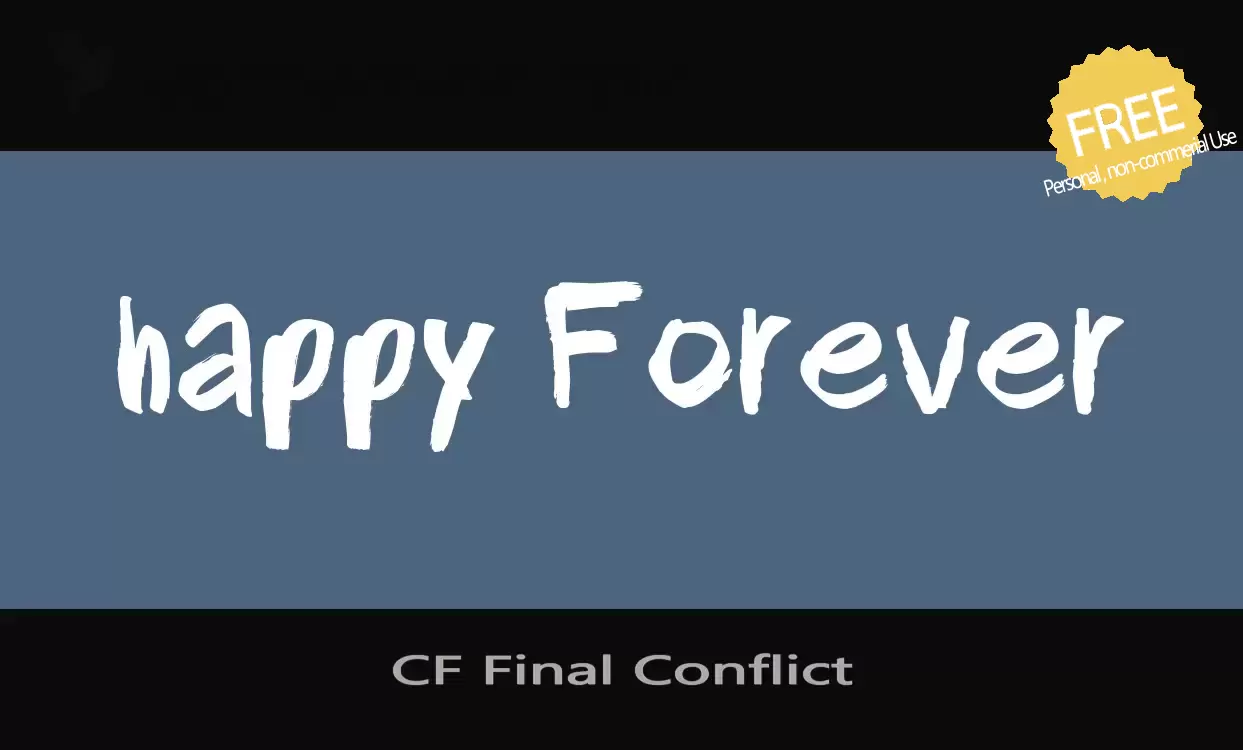 「CF-Final-Conflict」字体效果图