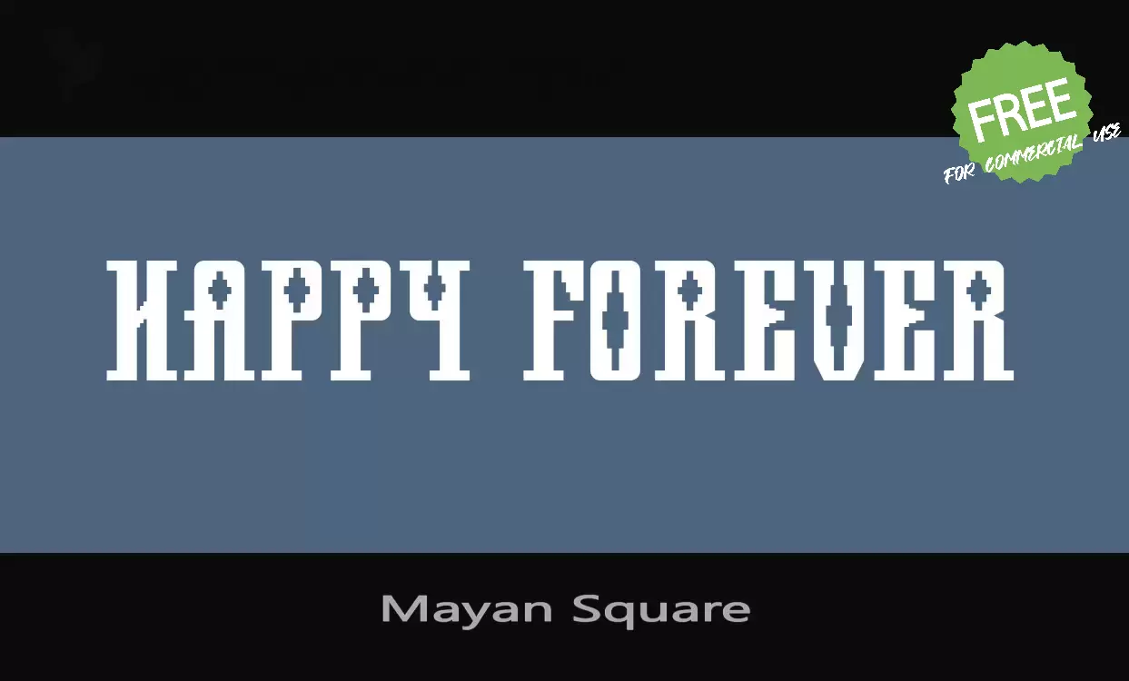 「Mayan-Square」字体效果图