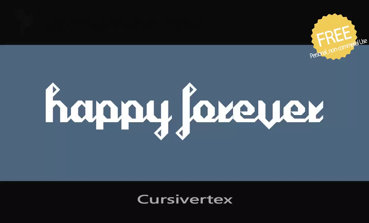 「Cursivertex」字体效果图