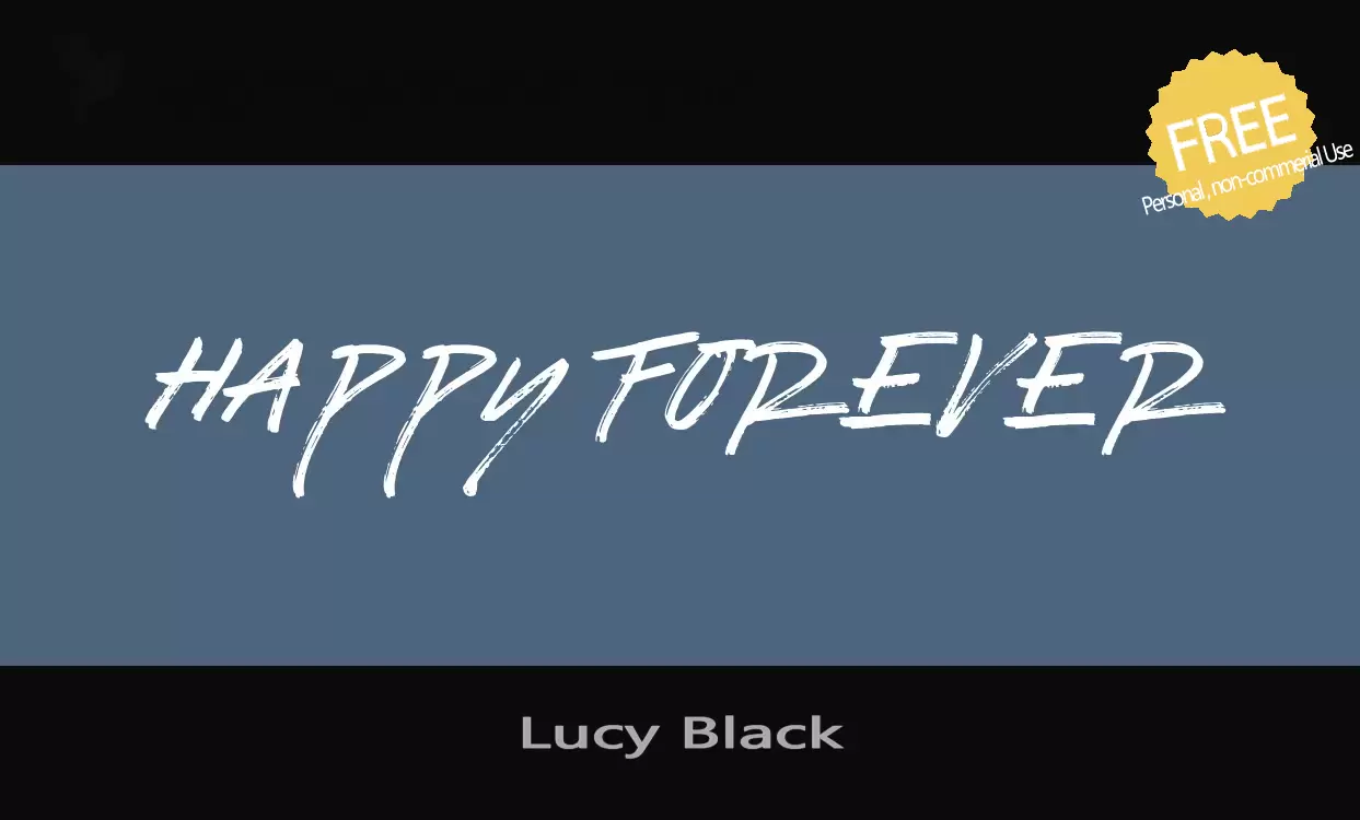 Font Sample of Lucy-Black