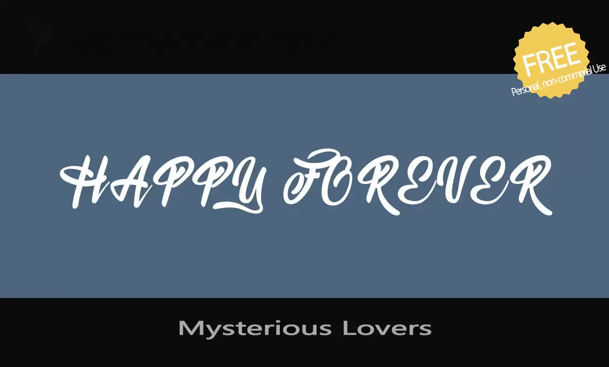 「Mysterious-Lovers」字体效果图