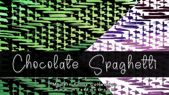 Typographic Design of Chocolate-Spaghetti