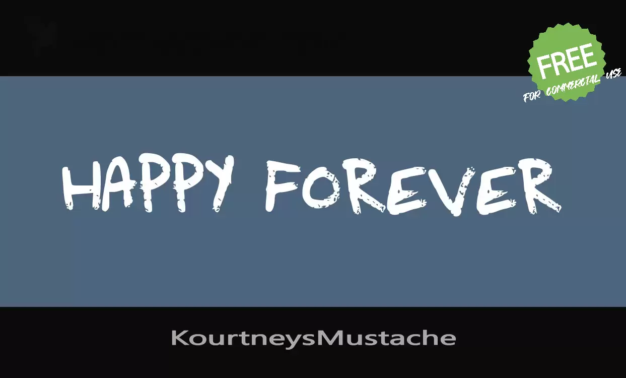 「KourtneysMustache」字体效果图