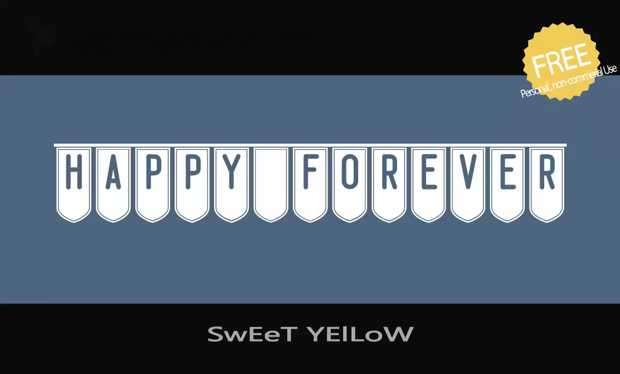 「SwEeT-YElLoW」字体效果图