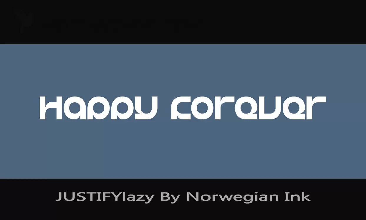 Font Sample of JUSTIFYlazy-By-Norwegian-Ink