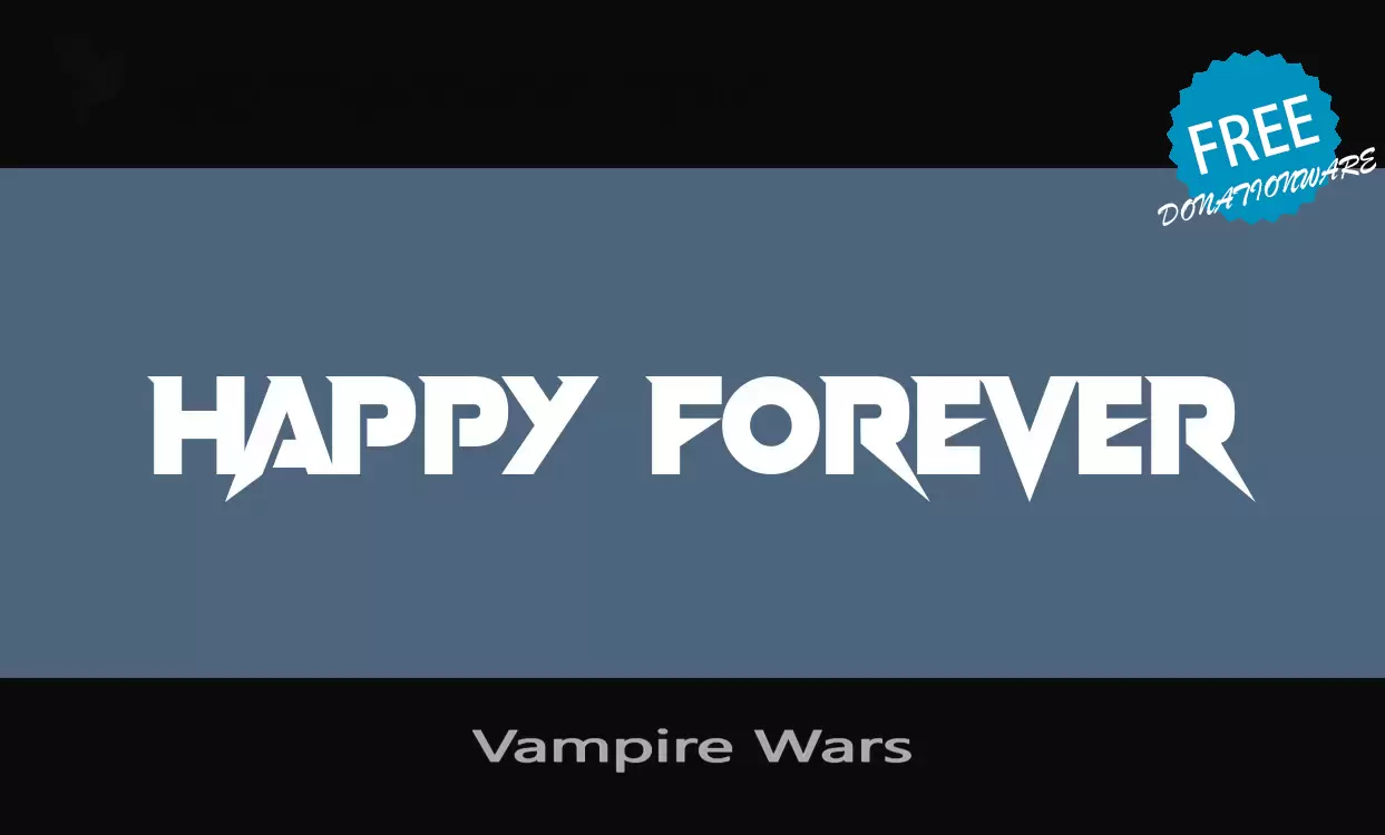 「Vampire-Wars」字体效果图