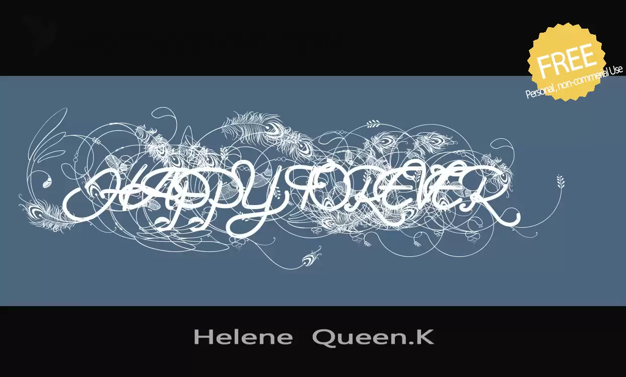 「Helene--Queen.K」字体效果图