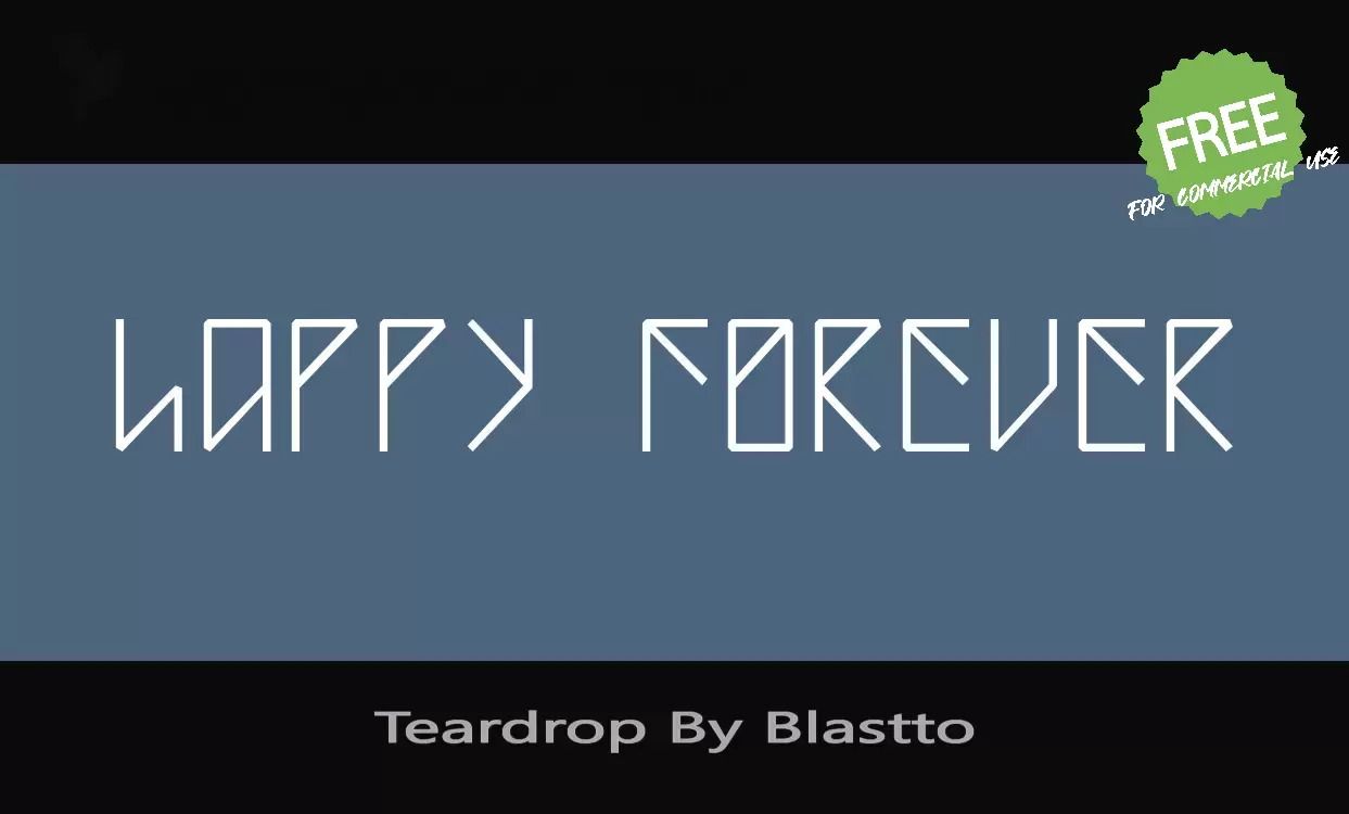 「Teardrop-By-Blastto」字体效果图