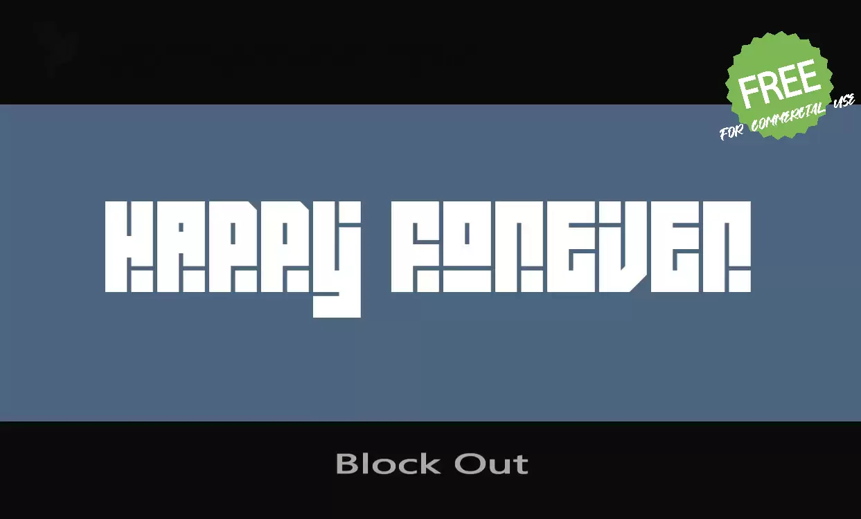 Font Sample of Block-Out