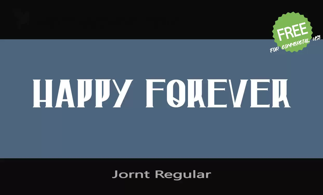 Font Sample of Jornt-Regular