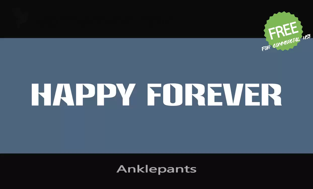 Font Sample of Anklepants