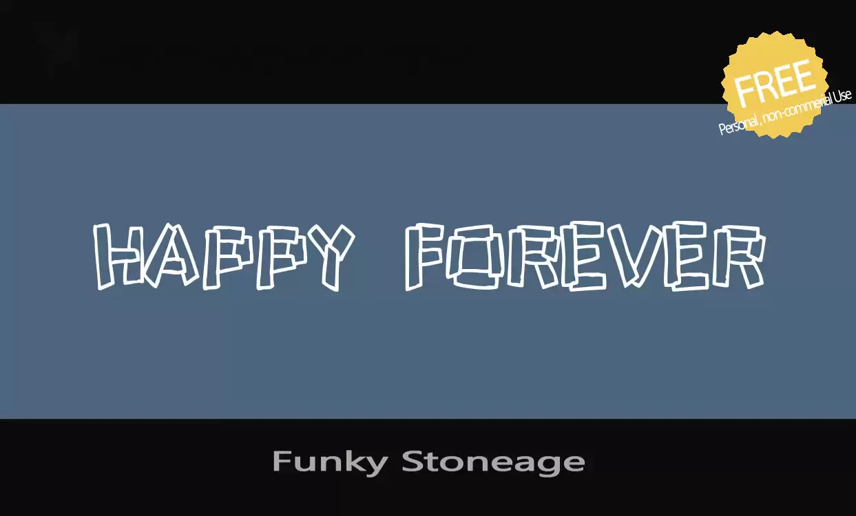 Font Sample of Funky-Stoneage