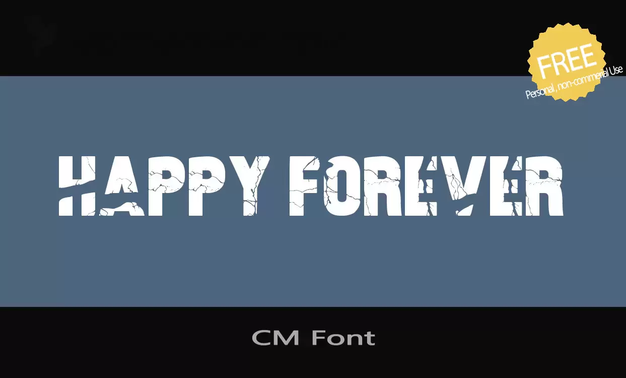 「CM-Font」字体效果图