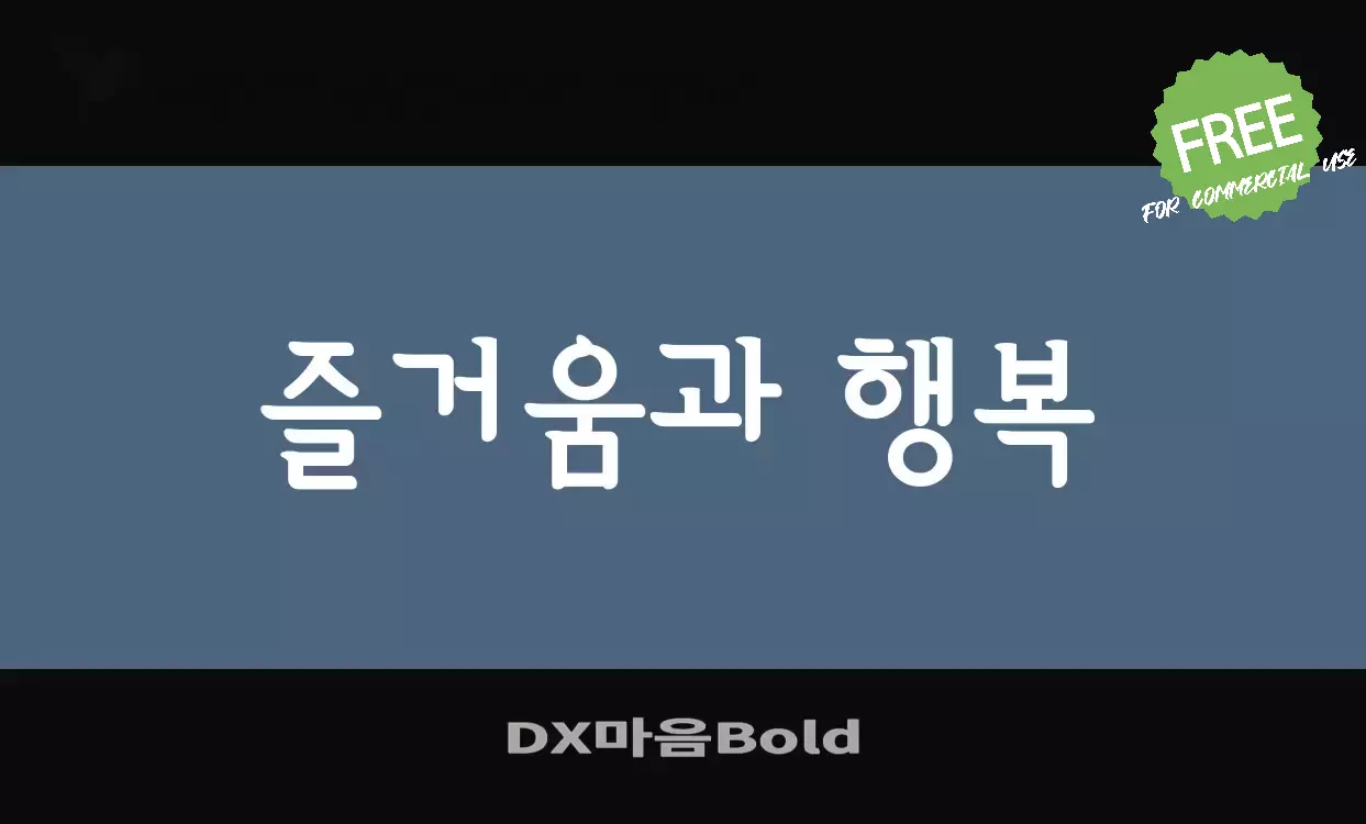 Sample of DX마음Bold