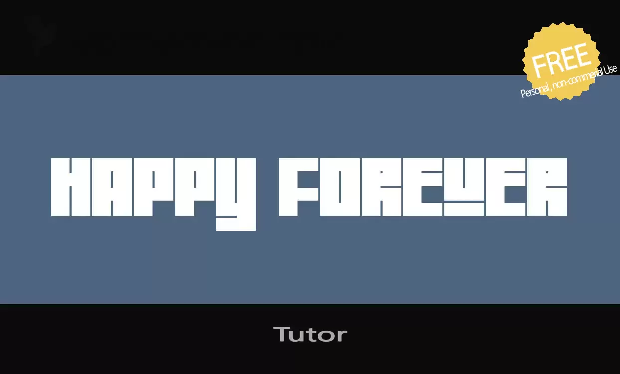 「Tutor」字体效果图