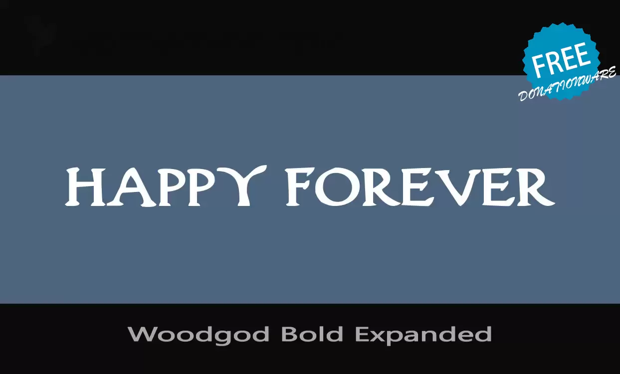 Font Sample of Woodgod-Bold-Expanded