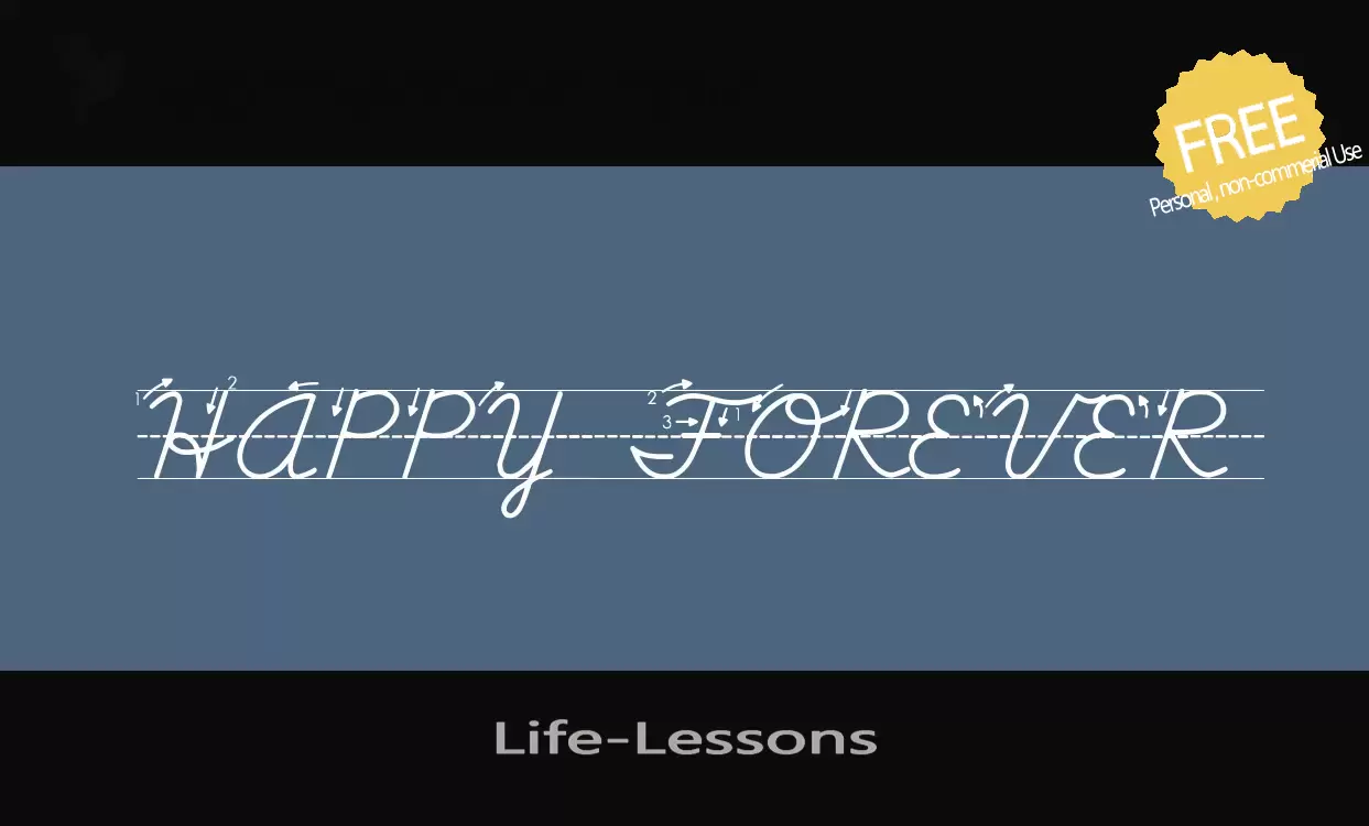 「Life-Lessons」字体效果图