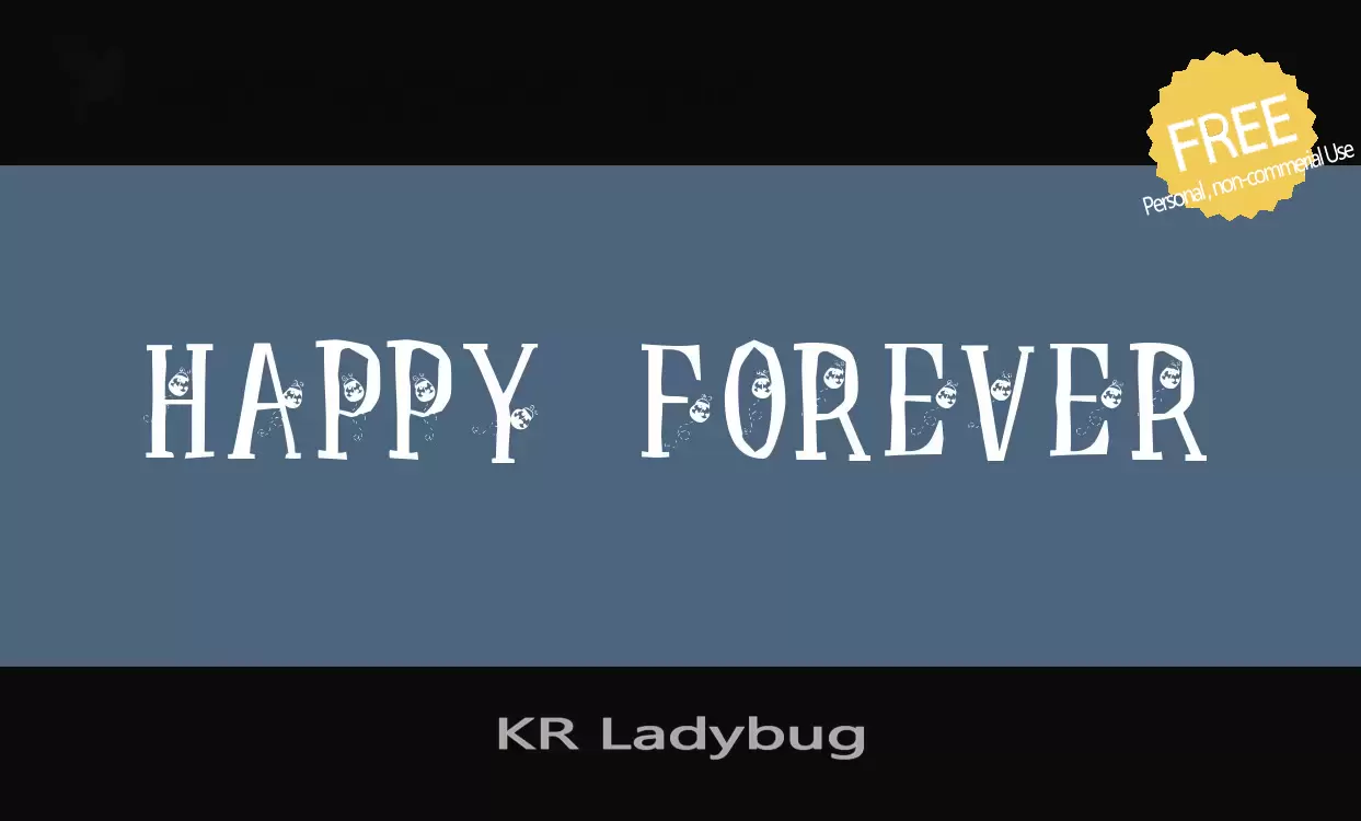 Font Sample of KR-Ladybug