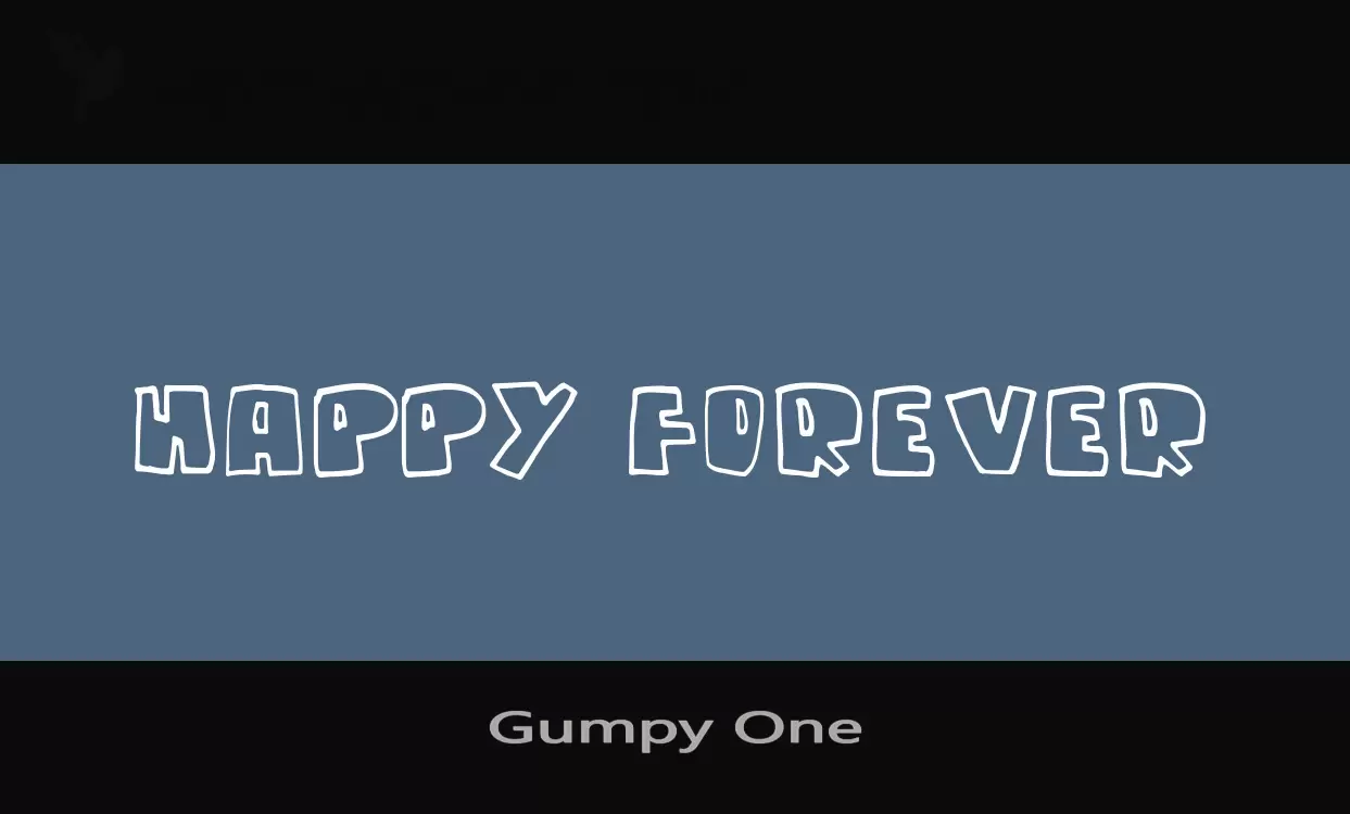 「Gumpy-One」字体效果图