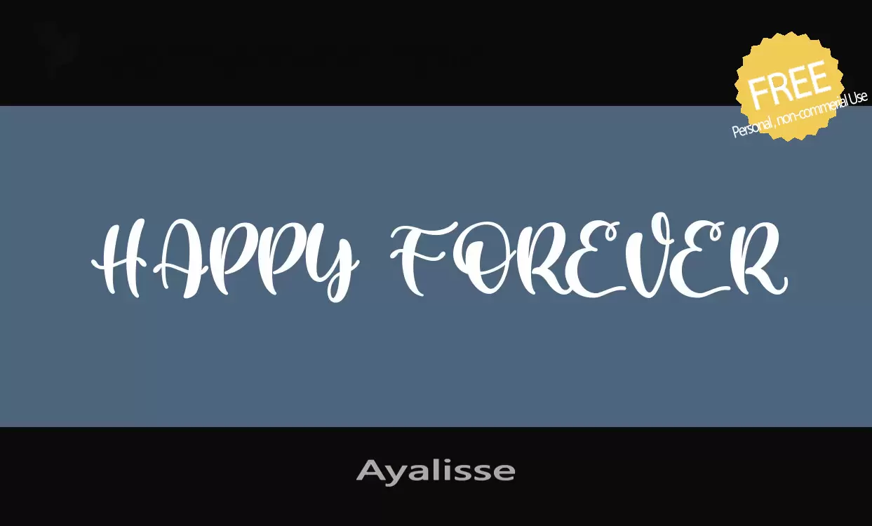 「Ayalisse」字体效果图