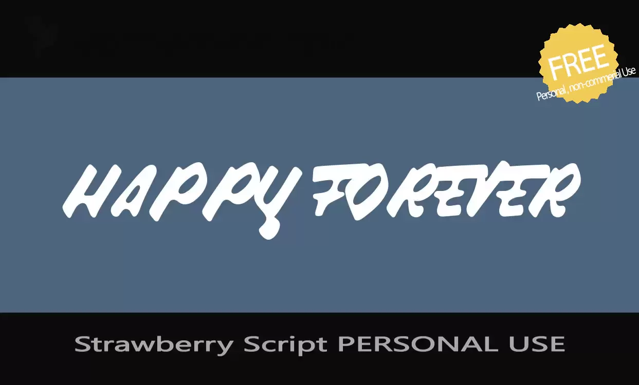 「Strawberry-Script-PERSONAL-USE」字体效果图