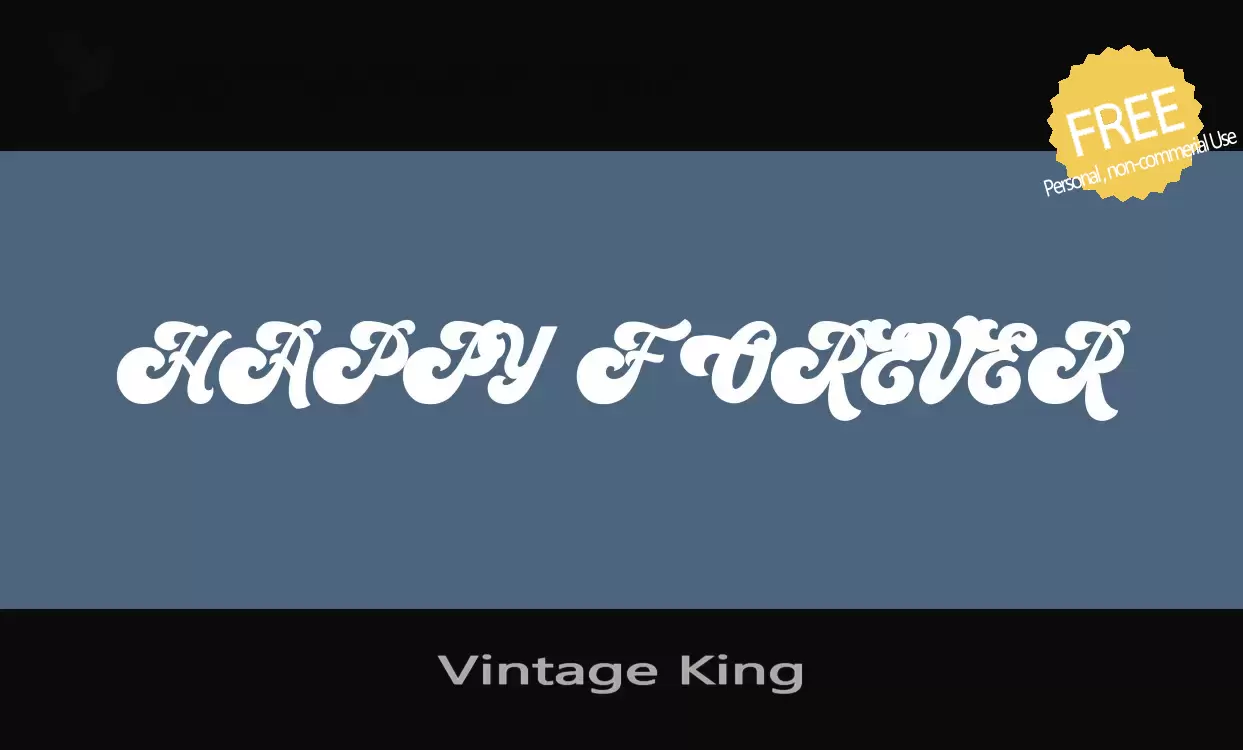 「Vintage-King」字体效果图