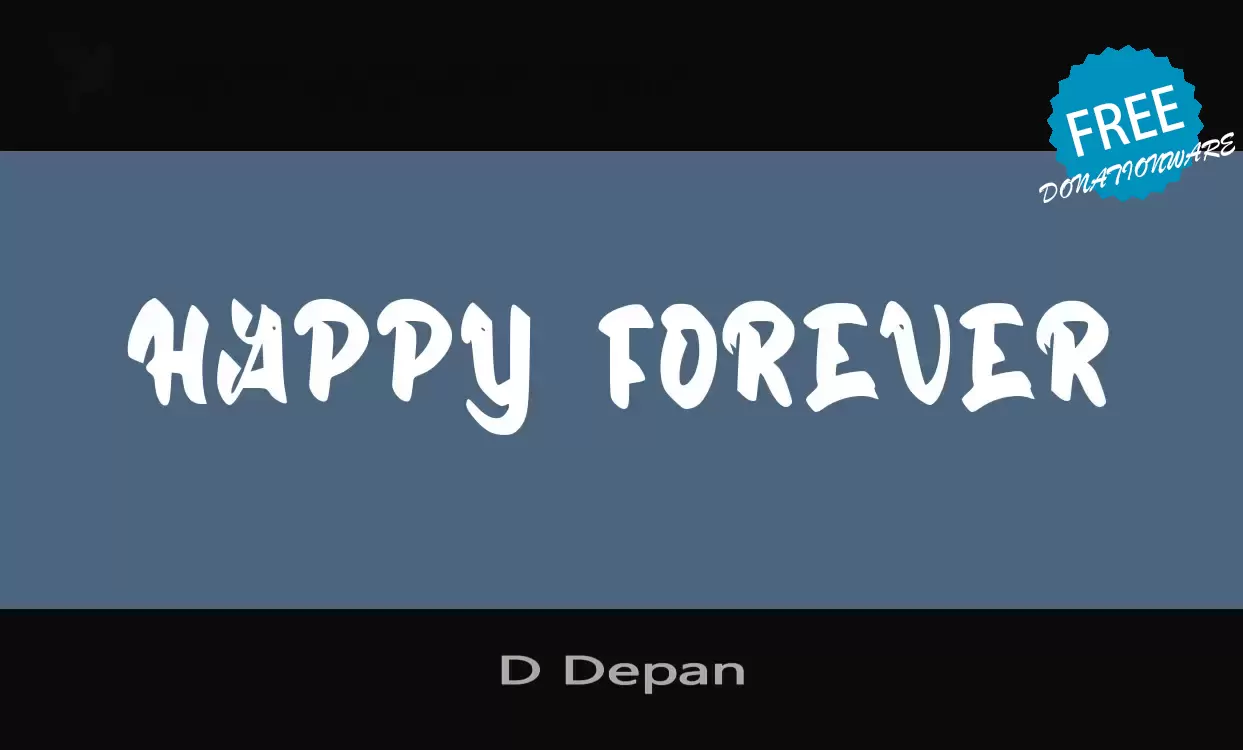 Font Sample of D-Depan