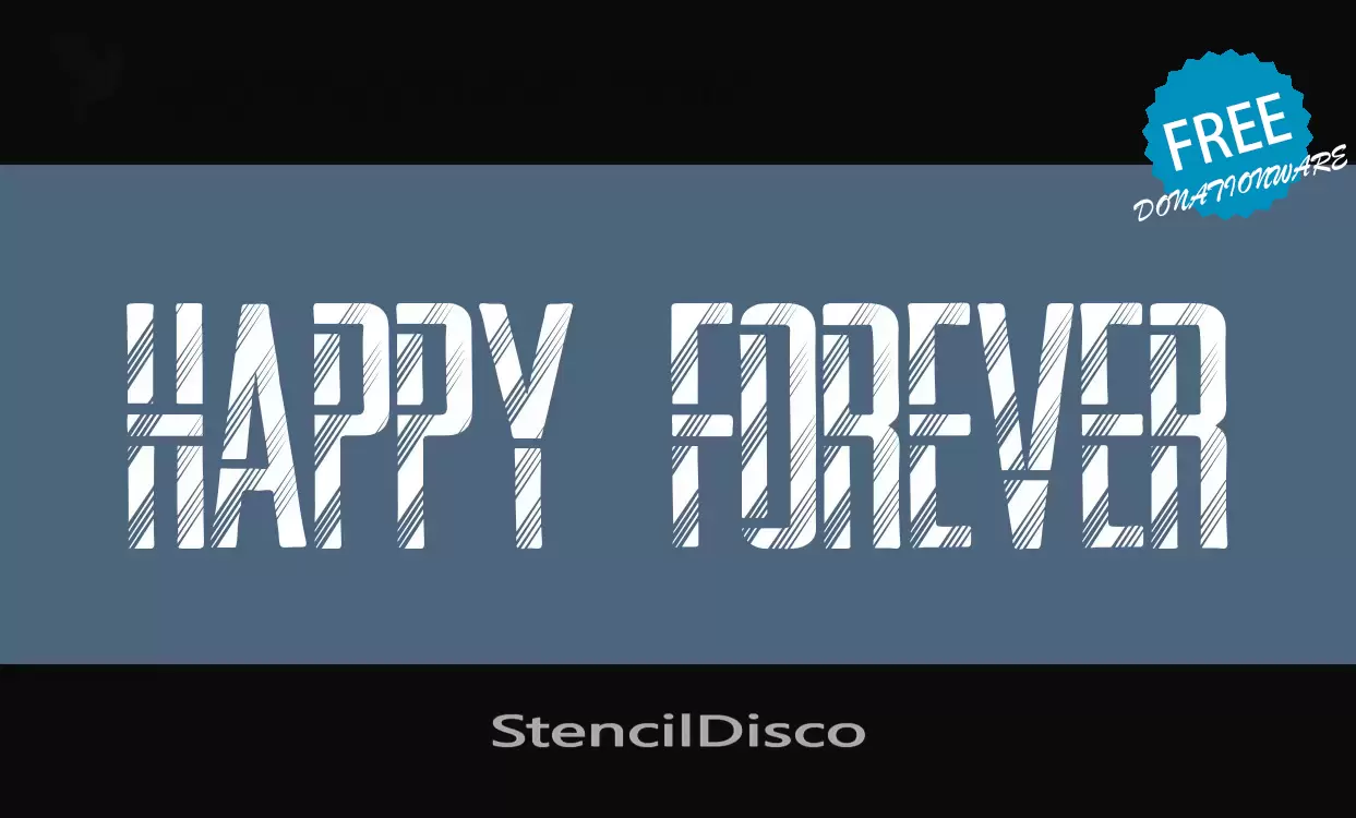 「StencilDisco」字体效果图