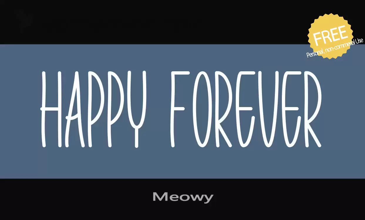 「Meowy」字体效果图